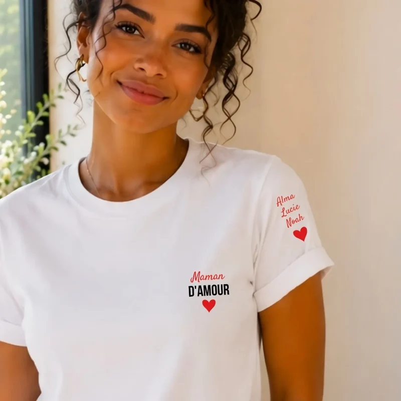 T-shirt personnalisé - Maman d'Amour