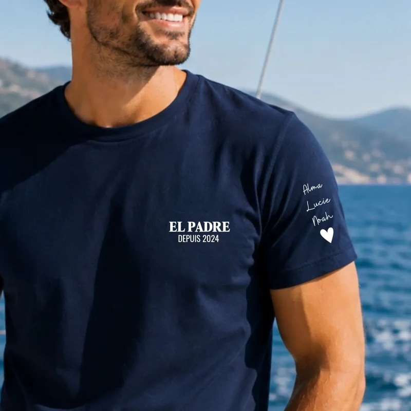 T-Shirt personnalisé - EL PADRE avec prénoms