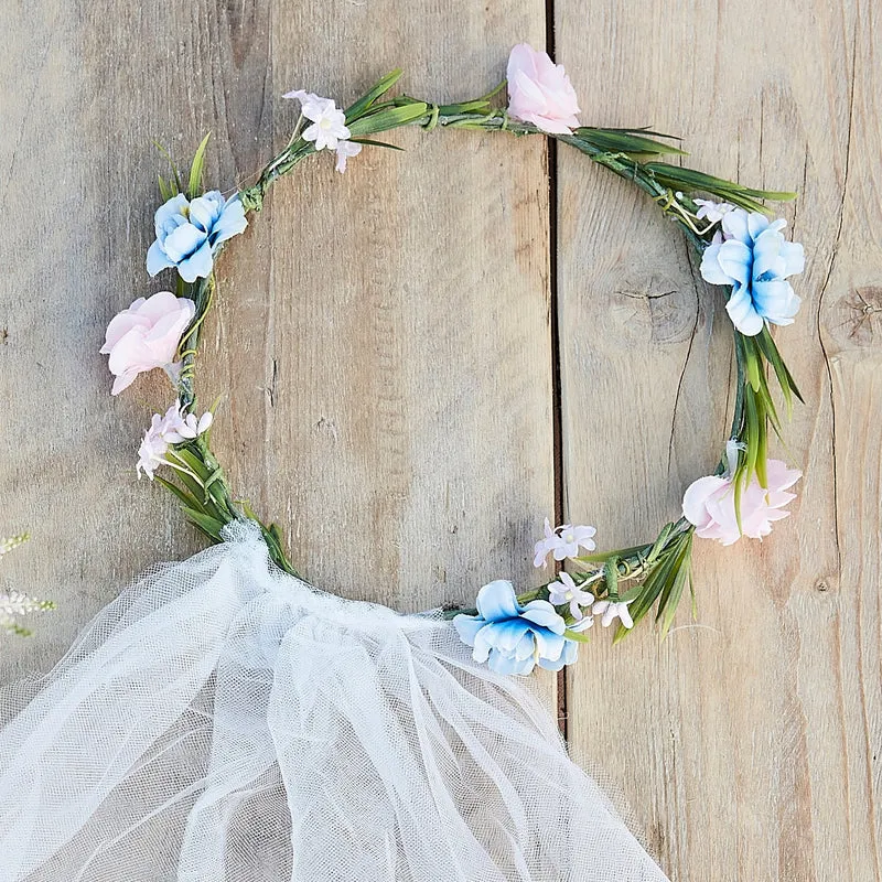 Blumenkranz mit Schleier "bride to be"