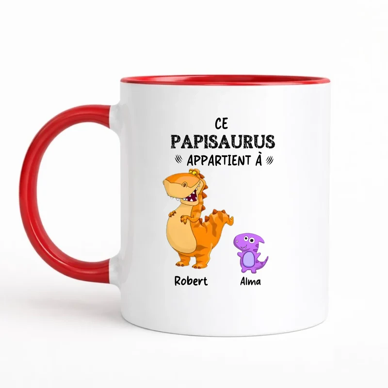 Mug Personnalisé Papy - Papisaurus