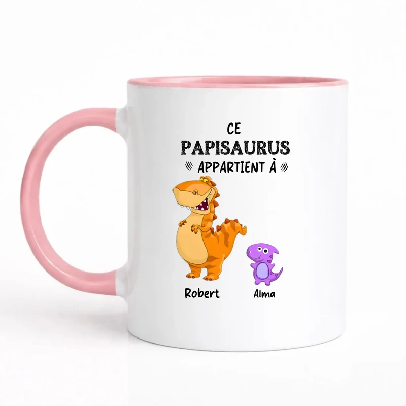 Mug Personnalisé Papy - Papisaurus