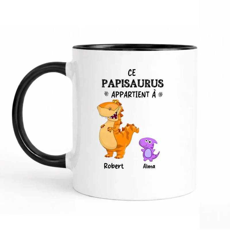 Mug Personnalisé Papy - Papisaurus