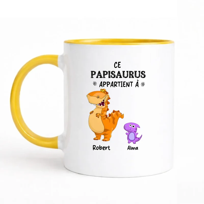 Mug Personnalisé Papy - Papisaurus