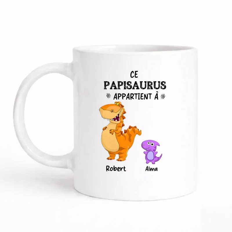 Mug Personnalisé Papy - Papisaurus