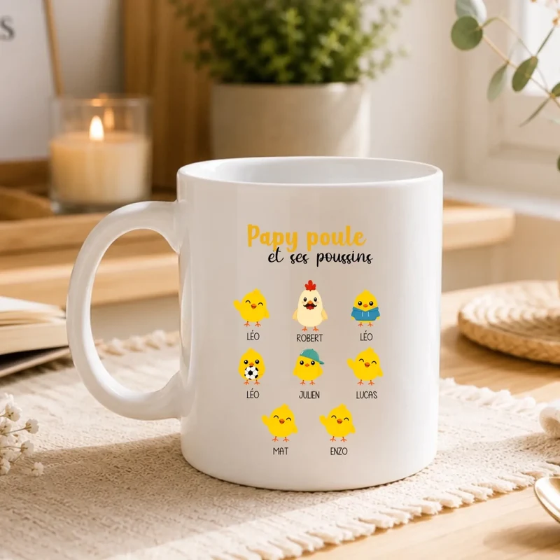 Mug Personnalisé - Papy Poule