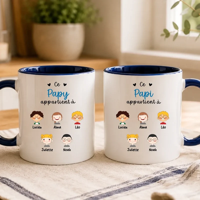 Tasse Personnalisée grand père - Ce Papy appartient à