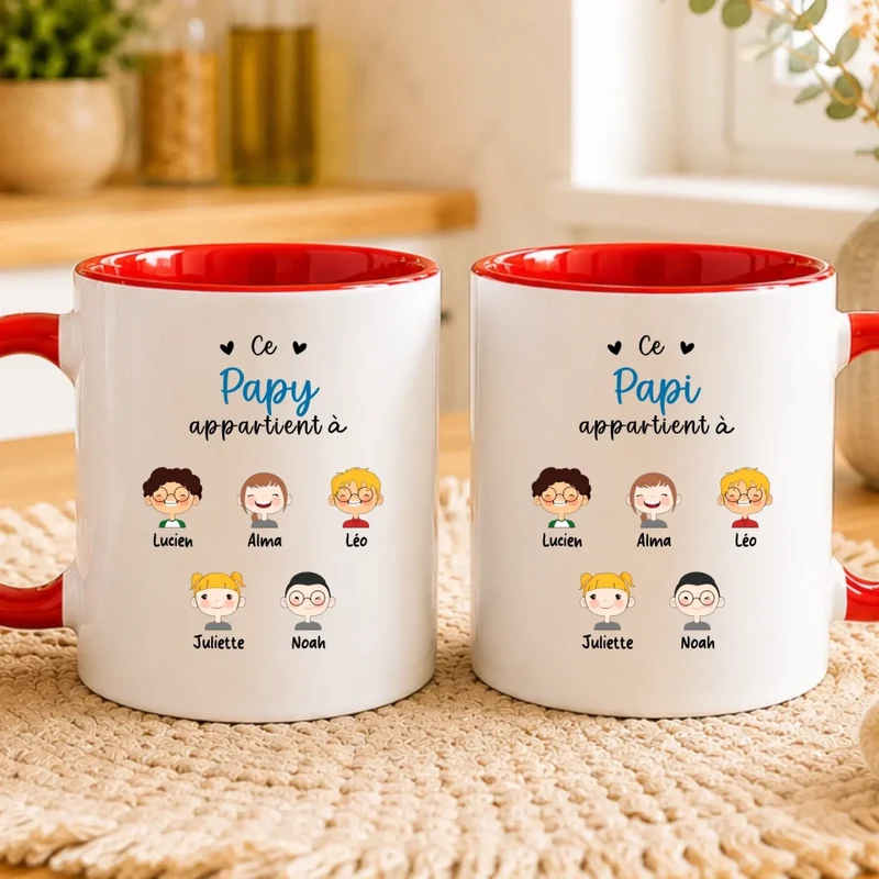 Tasse Personnalisée grand père - Ce Papy appartient à