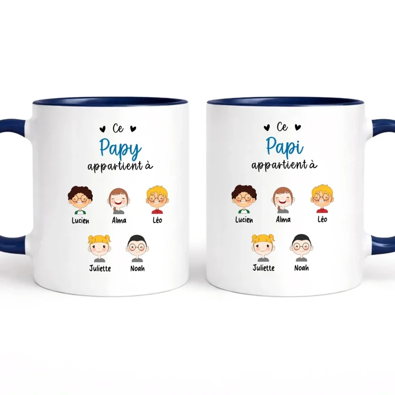 Tasse Personnalisée grand père - Ce Papy appartient à