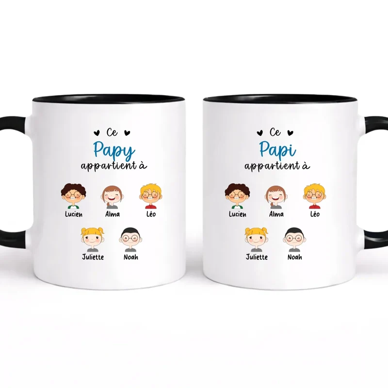 Tasse Personnalisée grand père - Ce Papy appartient à