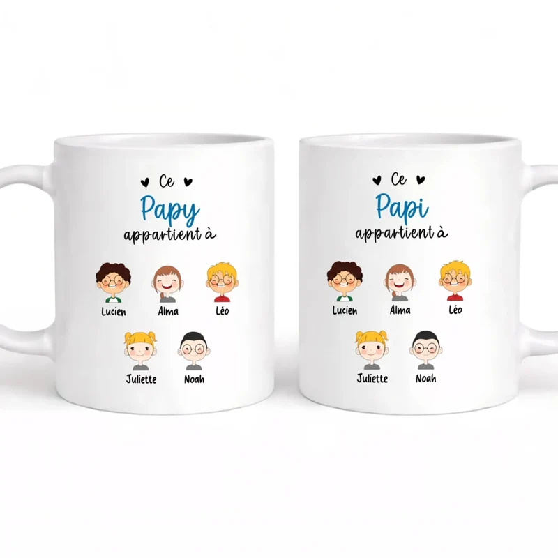 Tasse Personnalisée grand père - Ce Papy appartient à