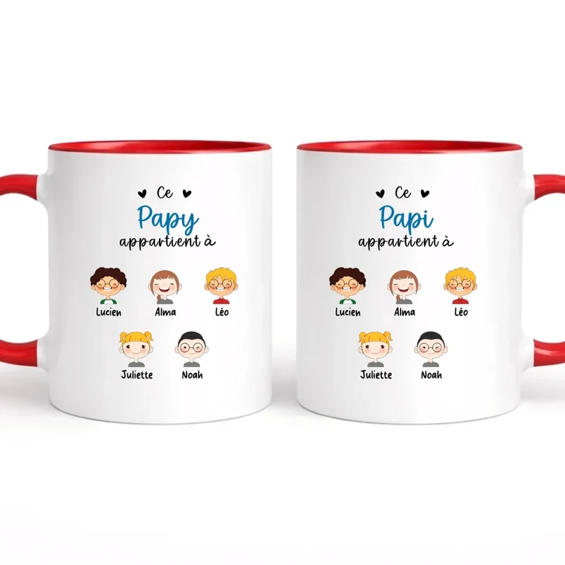 Tasse Personnalisée grand père - Ce Papy appartient à