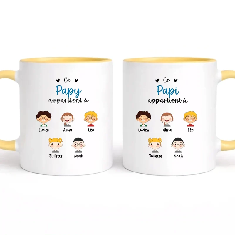 Tasse Personnalisée grand père - Ce Papy appartient à