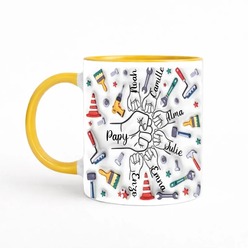 Tasse personnalisée grand père - Effet 3D