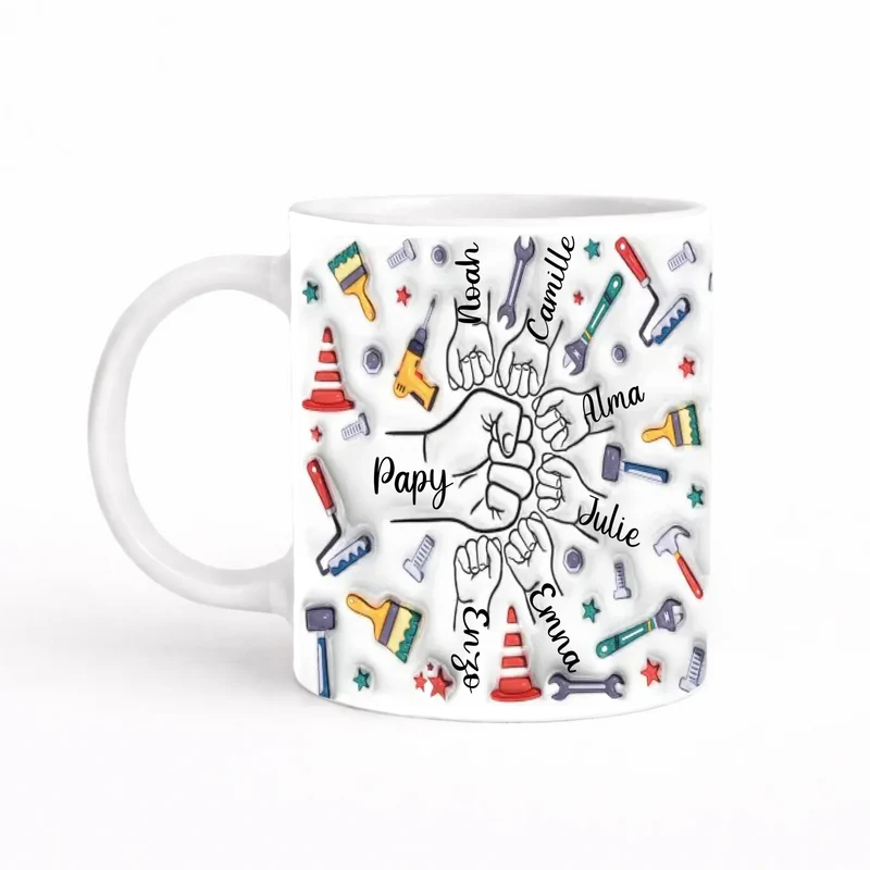 Tasse personnalisée grand père - Effet 3D