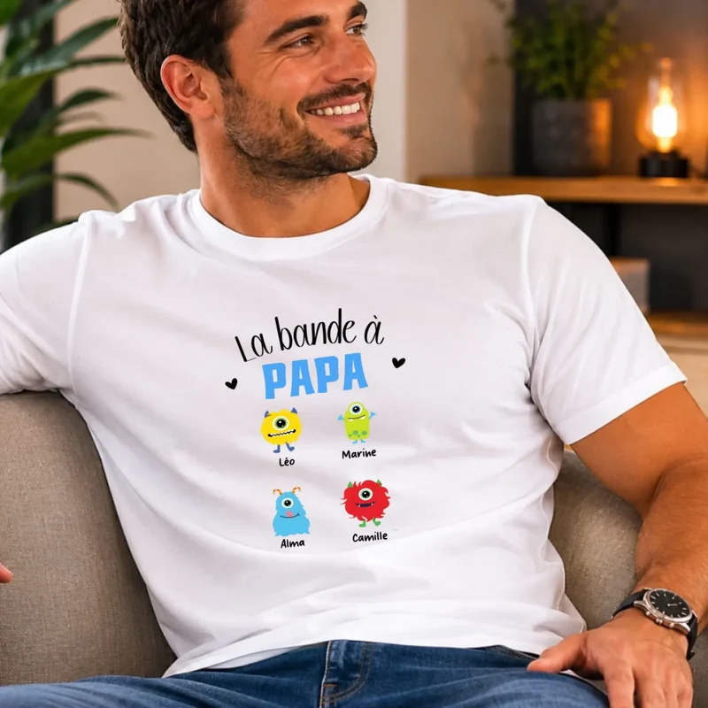 T-shirt personnalisé - La bande à papa