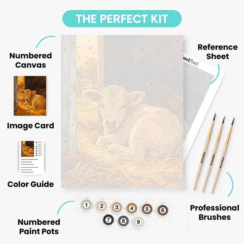 Golden Barn Calf - Paint by Numbers Kit