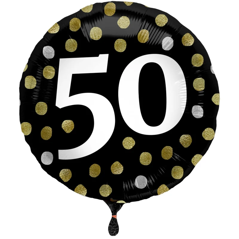 Geburtstagsballon "50" Happy Birthday Sparkling