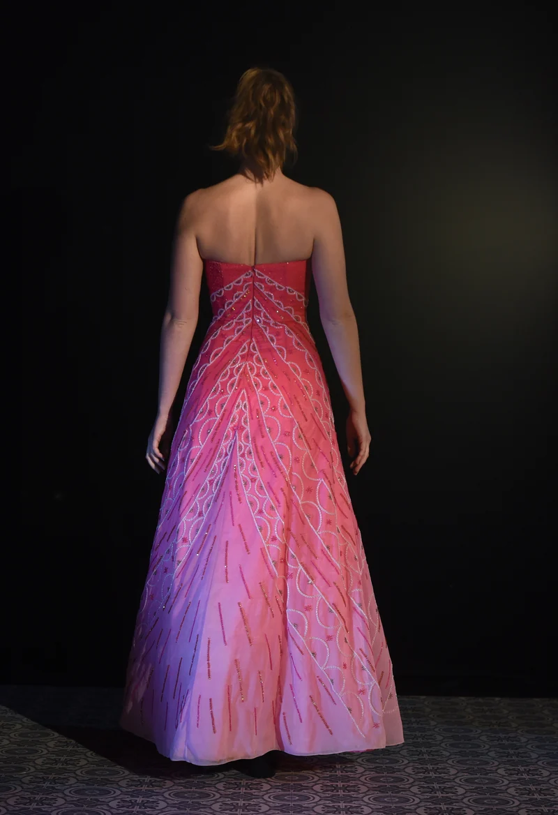 Kleid - Pinkes Ballkleid - W086