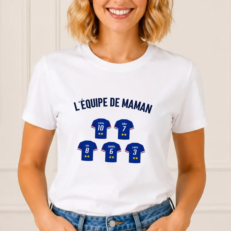 T-shirt Personnalisé - L'équipe de Maman