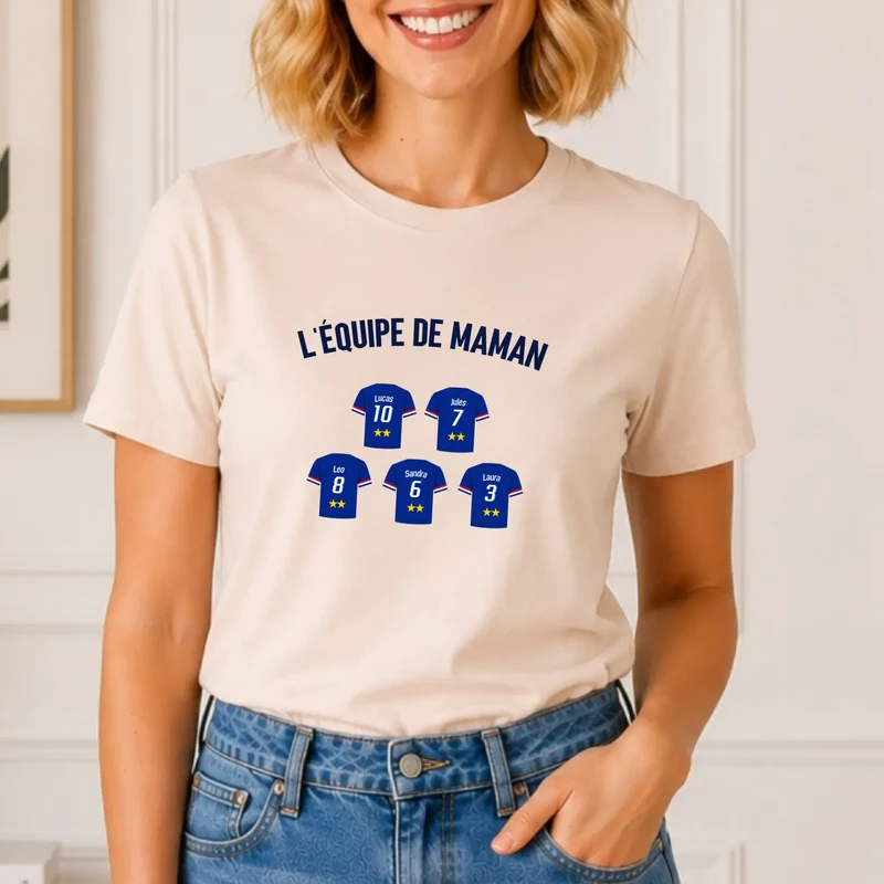 T-shirt Personnalisé - L'équipe de Maman
