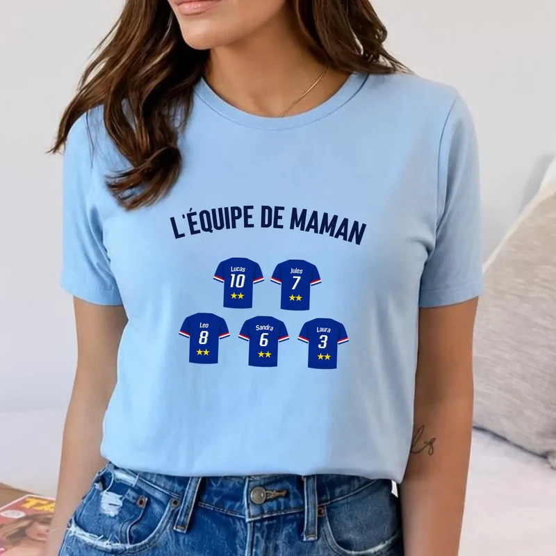 T-shirt Personnalisé - L'équipe de Maman