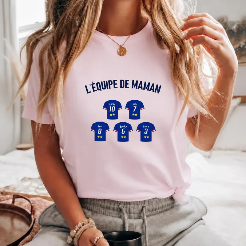 T-shirt Personnalisé - L'équipe de Maman