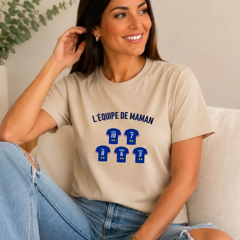 T-shirt Personnalisé - L'équipe de Maman