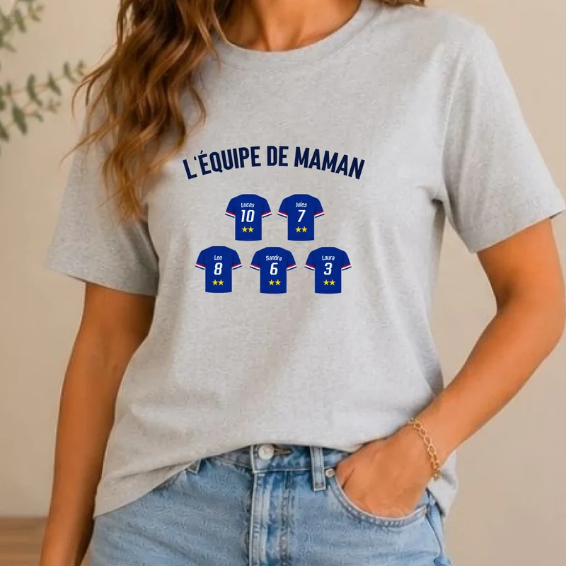 T-shirt Personnalisé - L'équipe de Maman