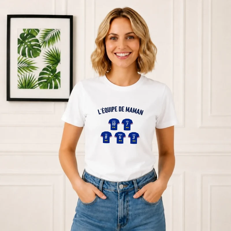 T-shirt Personnalisé - L'équipe de Maman
