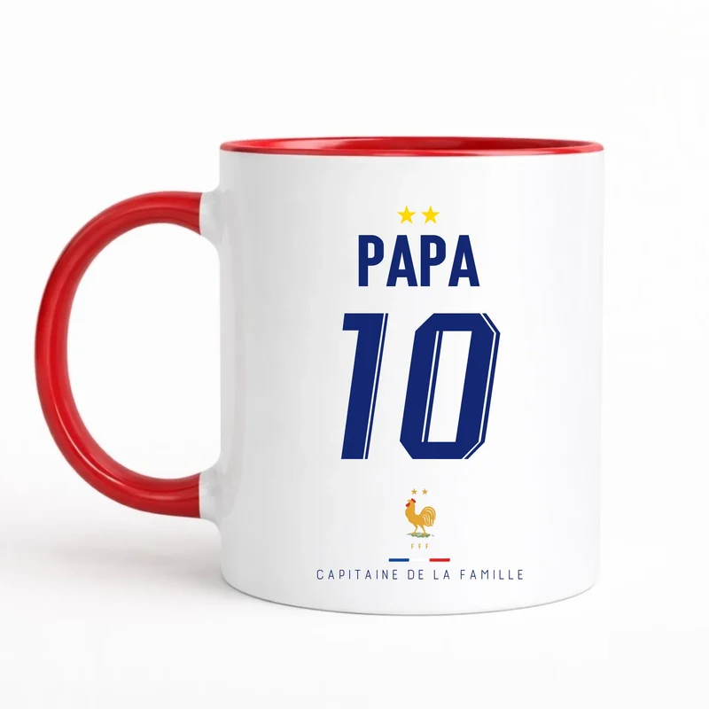 Mug Personnalisé Foot - Équipe de France - Papa et son fils