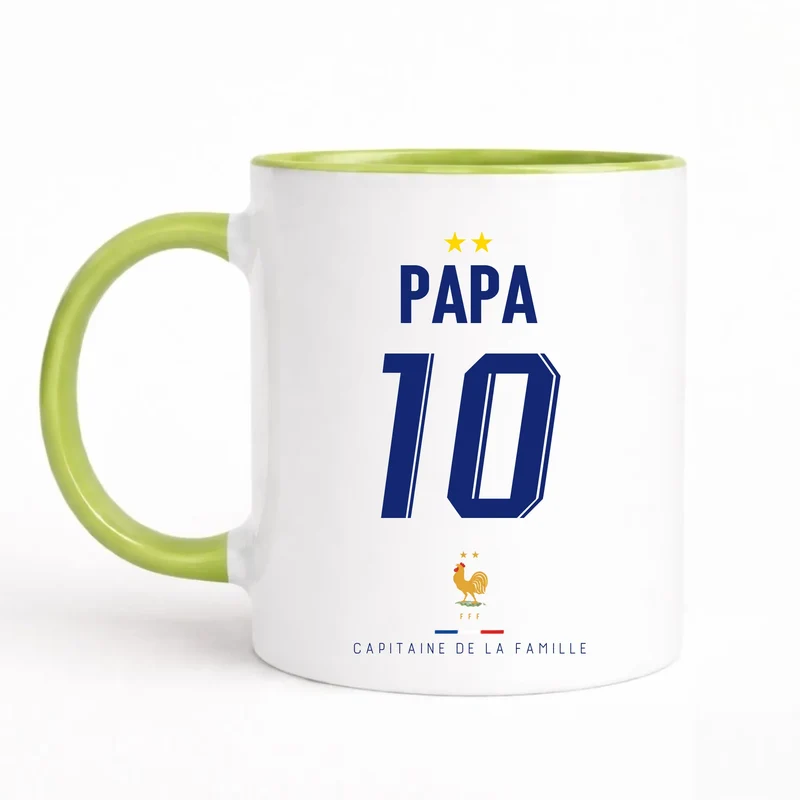 Mug Personnalisé Foot - Équipe de France - Papa et son fils