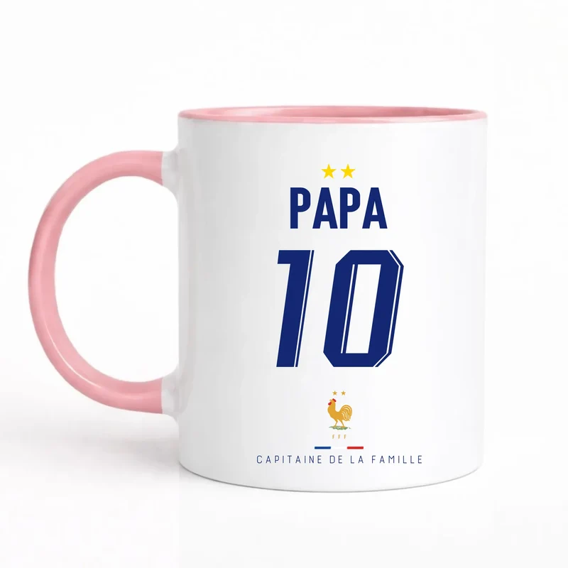 Mug Personnalisé Foot - Équipe de France - Papa et son fils
