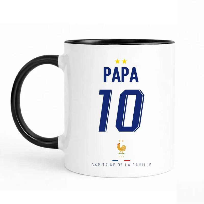 Mug Personnalisé Foot - Équipe de France - Papa et son fils