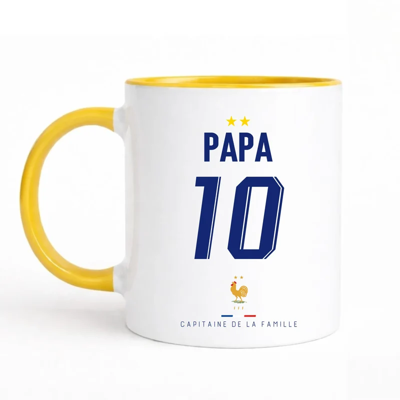 Mug Personnalisé Foot - Équipe de France - Papa et son fils