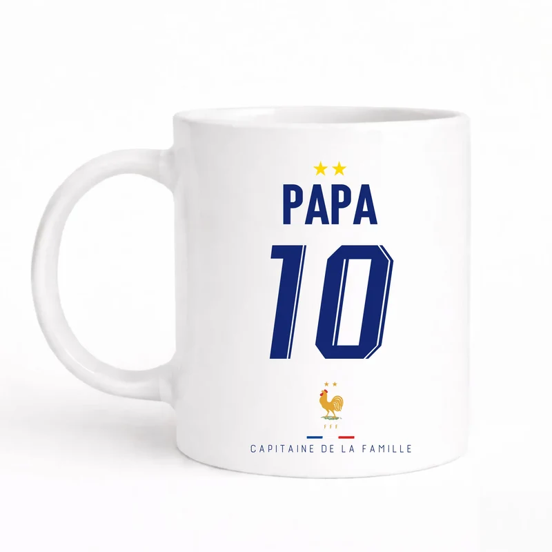 Mug Personnalisé Foot - Équipe de France - Papa et son fils