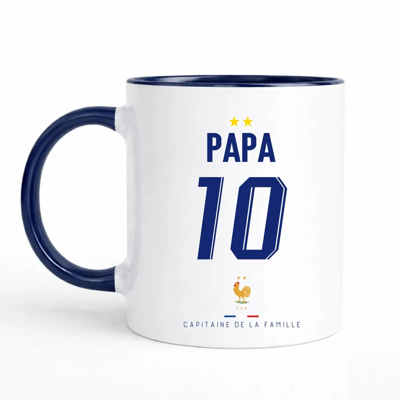 Mug Personnalisé Foot - Équipe de France - Papa et son fils