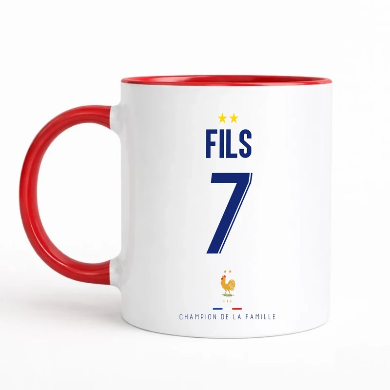 Mug Personnalisé Foot - Équipe de France - Papa et son fils