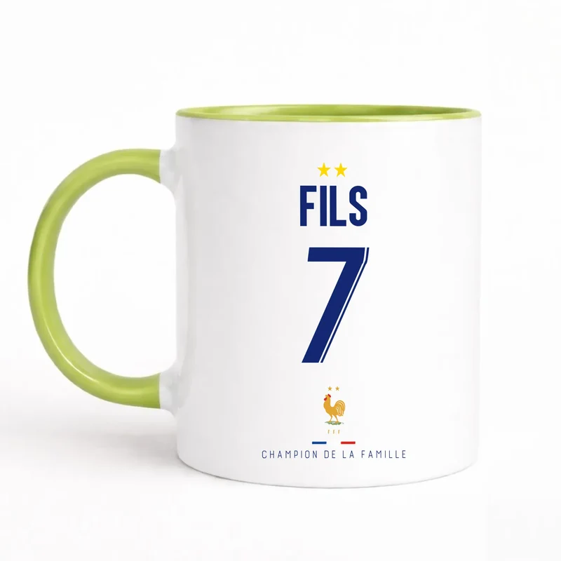 Mug Personnalisé Foot - Équipe de France - Papa et son fils