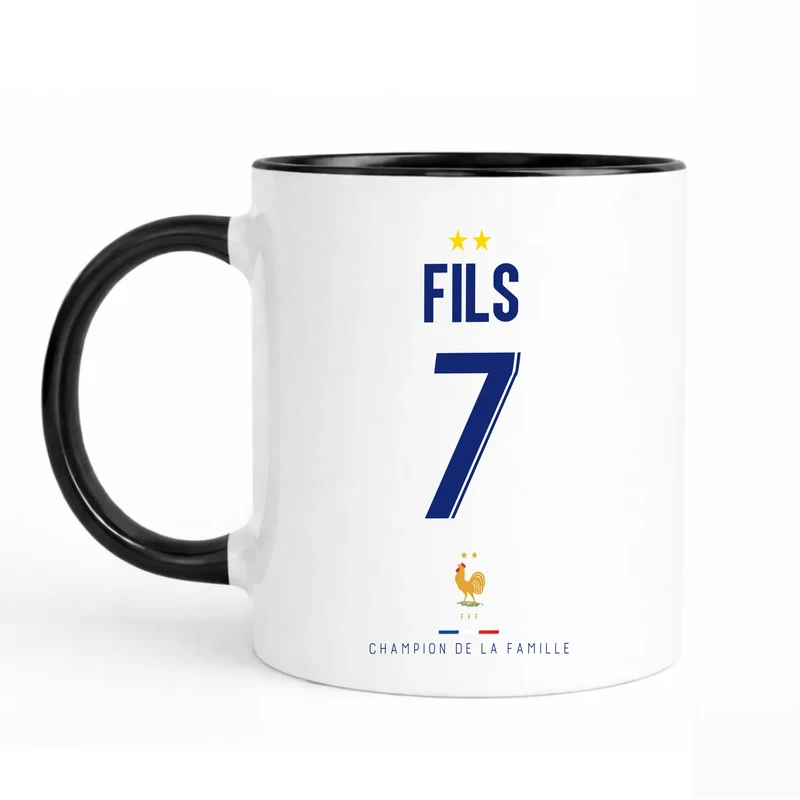 Mug Personnalisé Foot - Équipe de France - Papa et son fils