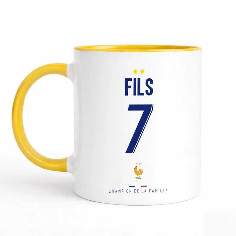 Mug Personnalisé Foot - Équipe de France - Papa et son fils