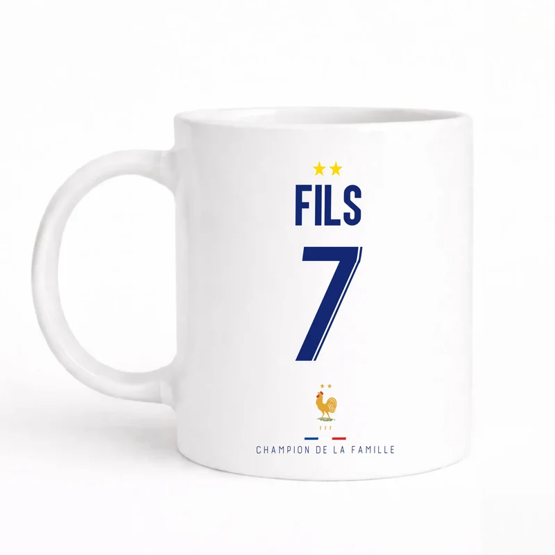Mug Personnalisé Foot - Équipe de France - Papa et son fils