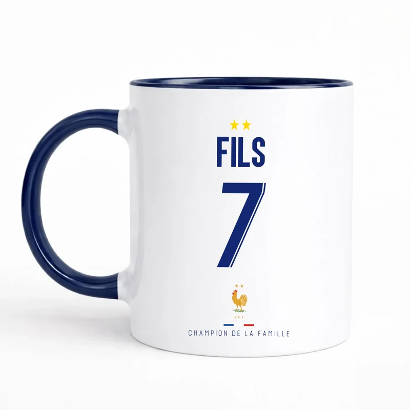 Mug Personnalisé Foot - Équipe de France - Papa et son fils