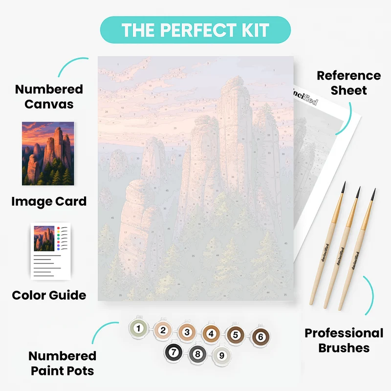 Bohemian Sandstone Towers - Paint by Numbers Kit