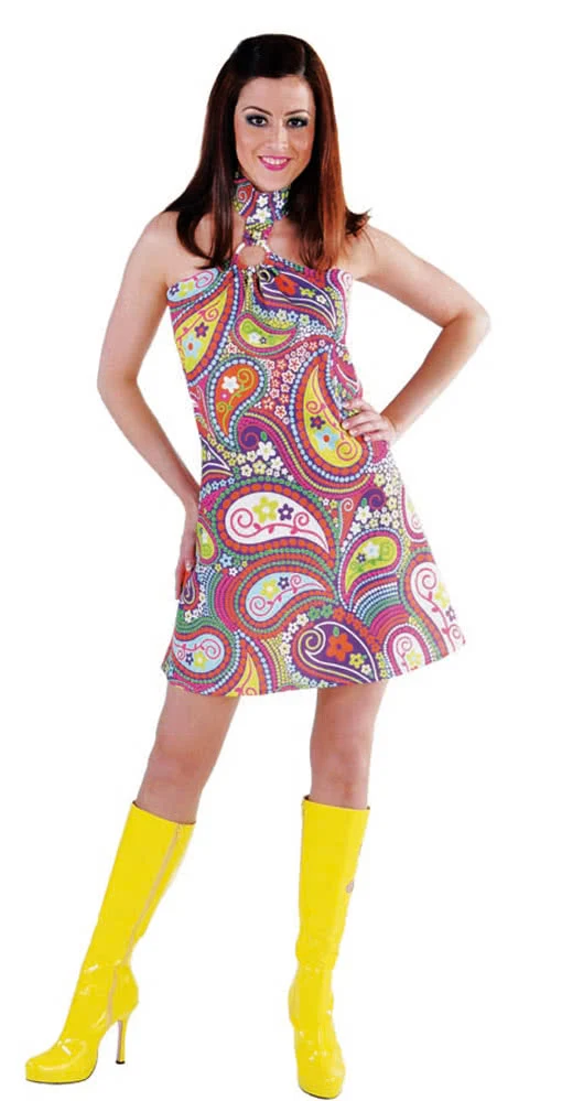 Funky Colors Hippie Kleid