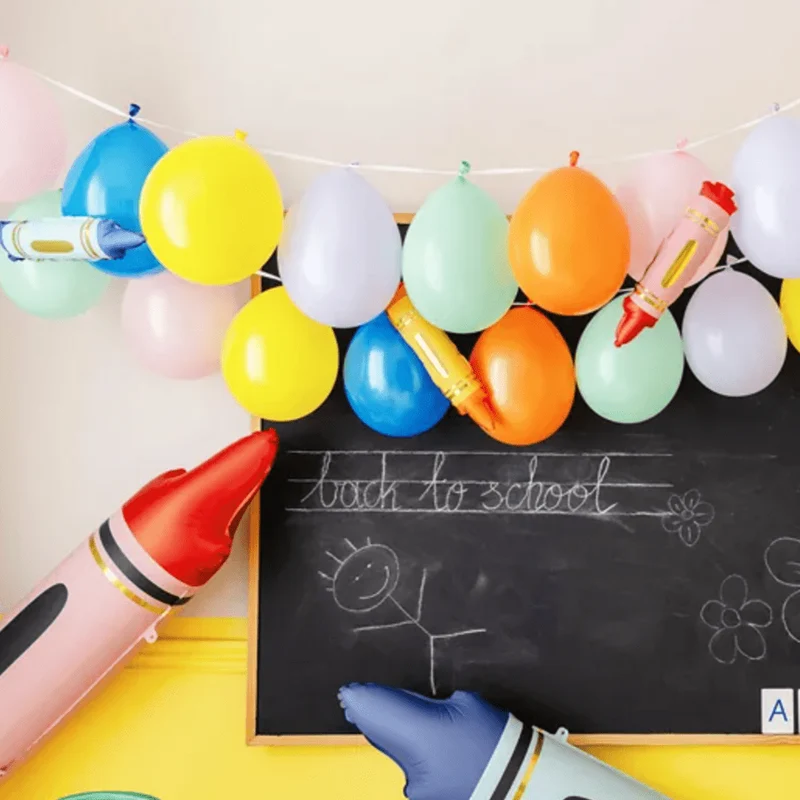 Mini Folienballons Buntstifte 3 Stk.