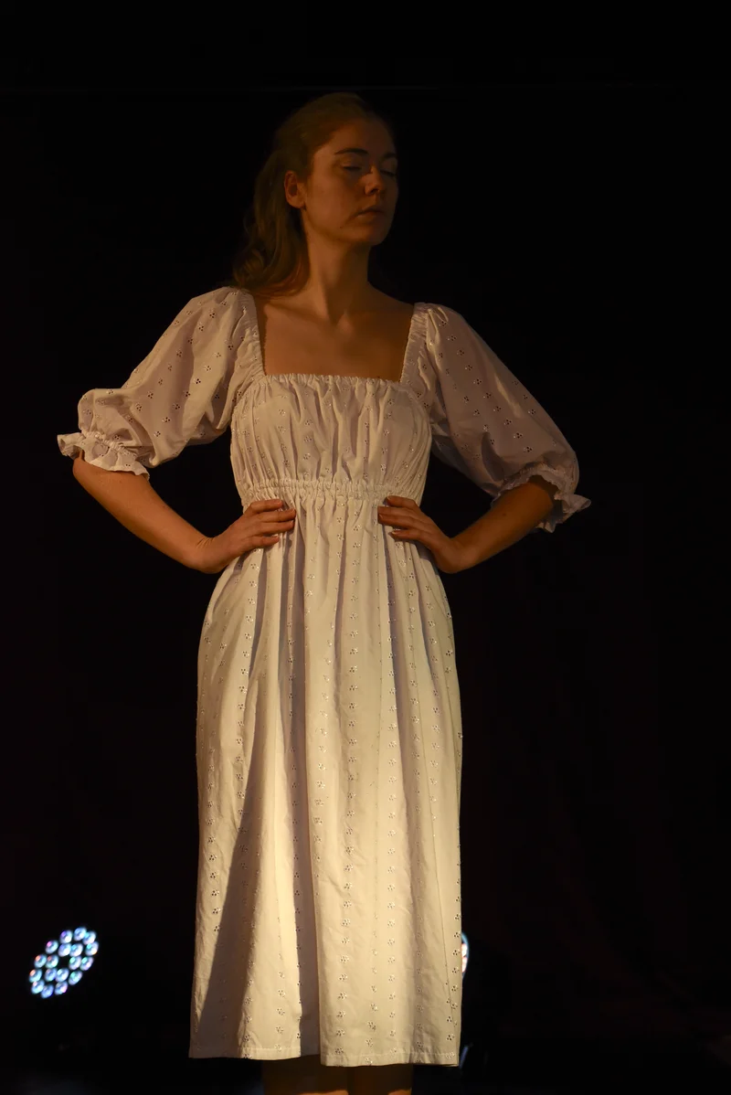 Kleid - Puffärmelkleid - W076