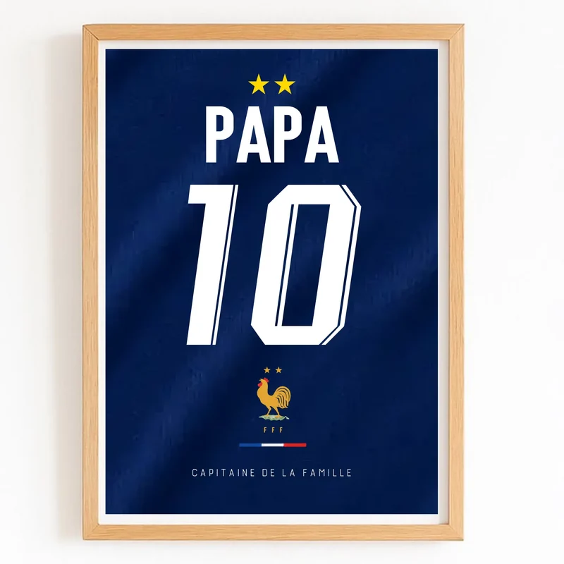 Affiche Personnalisé - Maillot de foot Papa et son fils