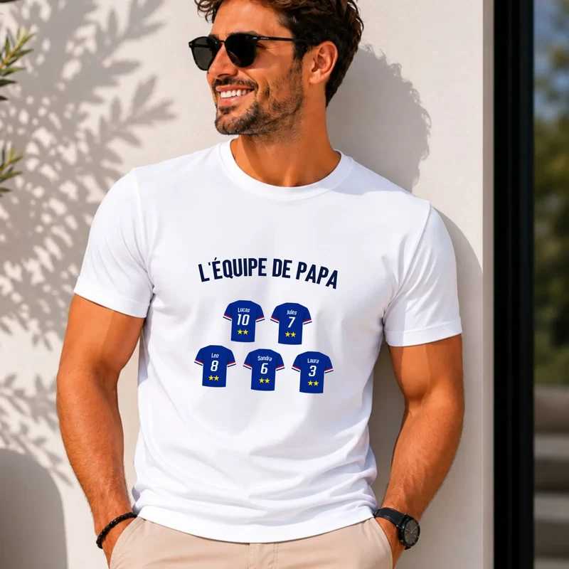T-shirt personnalisé - L'équipe de papa