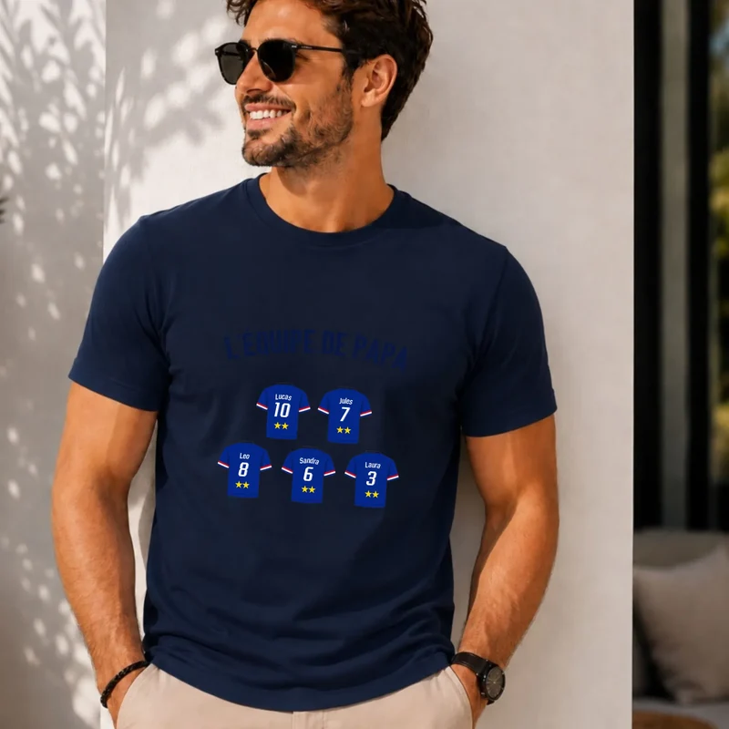 T-shirt personnalisé - L'équipe de papa