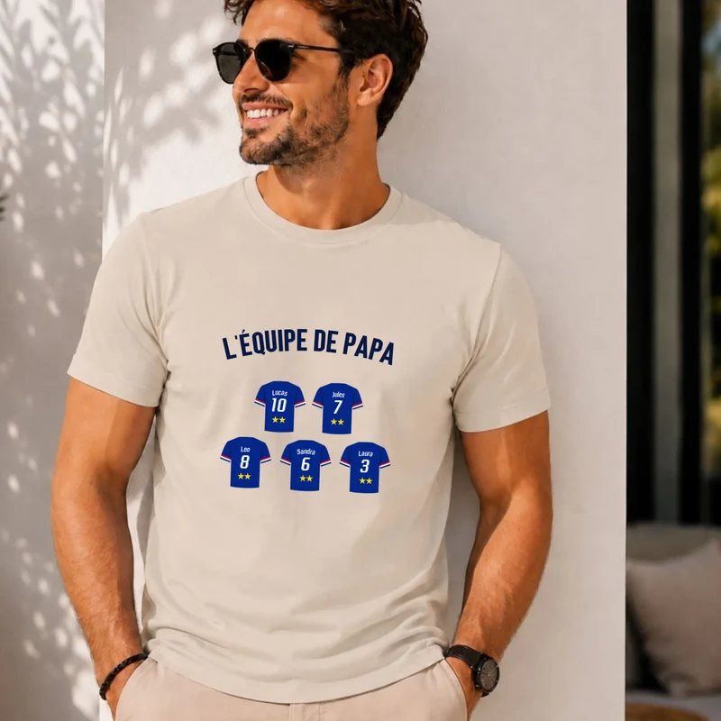 T-shirt personnalisé - L'équipe de papa